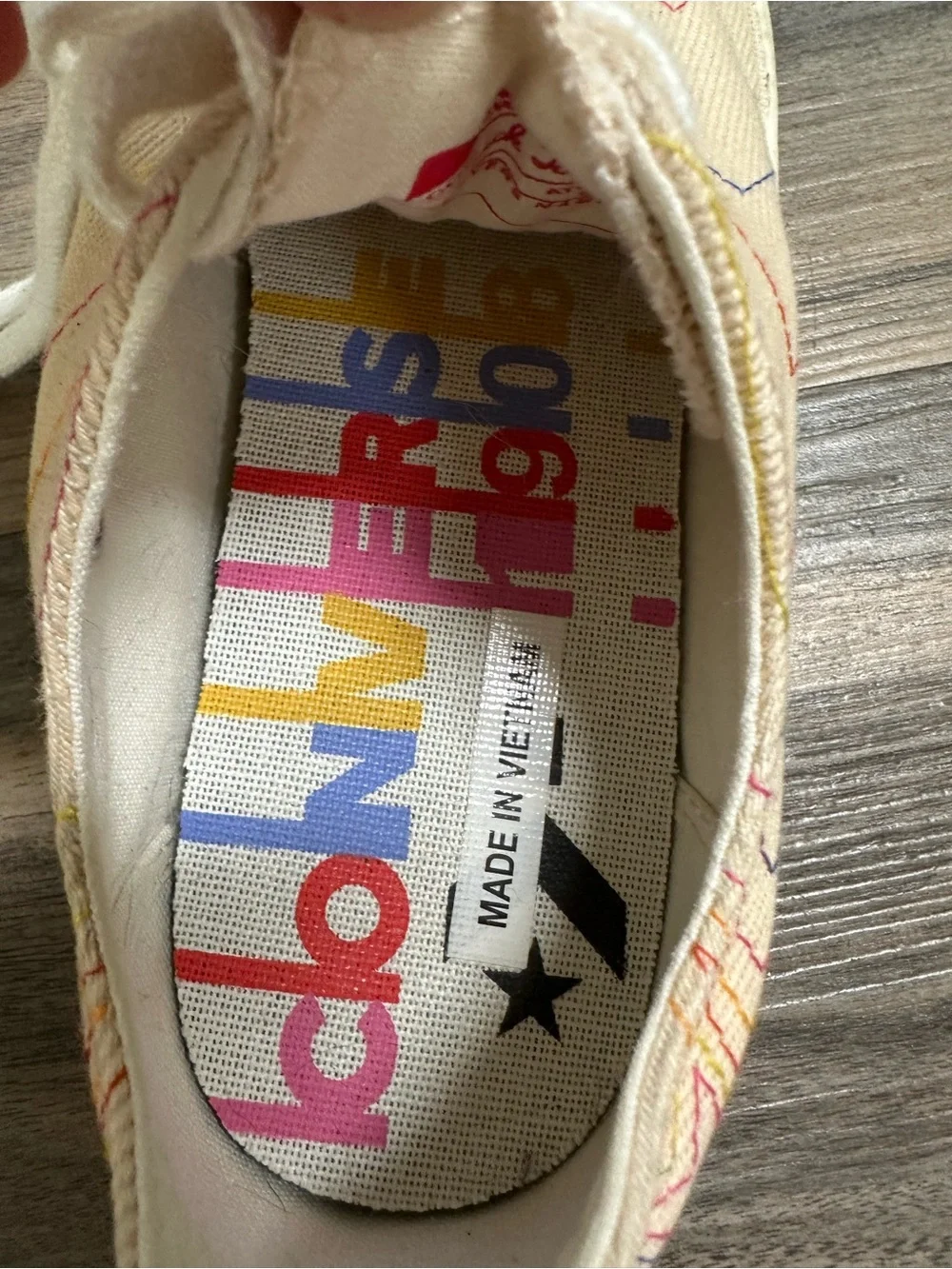 Converse Chuck Taylor 70 Rainbow Ox Light Bisque Sneakers - Picture 4 of 8
